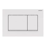 Pulsador serie Sigma30 de Geberit. Doble descarga: blanco, blanco mate